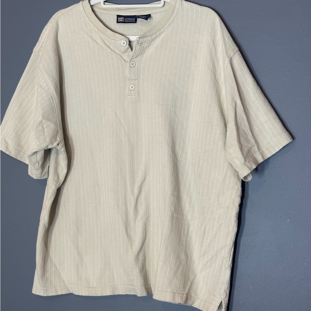 Faded Glory Men's Cream Short Sleeve Shirt size XL